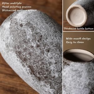 81NZ4R_E4zL._AC_SL1500 Goodsright Decor Rustic Extra Large Ceramic Floor Vase, Distressed Terracotta Pottery Tall Decorative Vases, Concrete Vases Clay Stone Antique Big Vase for Home Decor (7 in X 13.4 in)