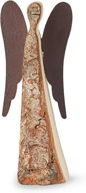 81QBz13ytUL._AC_SL1500 Goodsright Decor Wooden Guardian Angel Figurines for Love, Peace, Inspiration - Remembrance Angel Collectible Statue - Christmas Wood Angel Decor - Rustic Angel Gift in Memory of Loved Ones - Medium