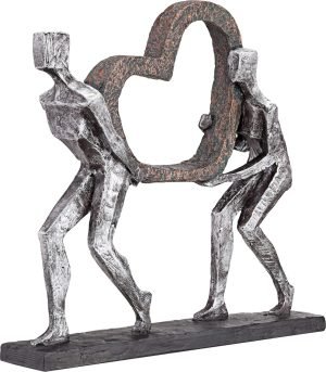 Goodsright Decor The Weight of Love 12" High Figurines and Heart Sculpture