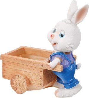 Goodsright Decor 3 Pcs Rabbit Pot Rabbit Garden Statue Desk Flower Pot Vintage Vase Planter Dinner Table Decor Oddish Flower Pot Pots Large Indoor Plant Pot Bunny Animal Resin Bonsai Pot