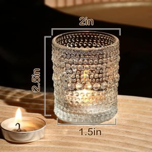 Goodsright Decor 48 Packs Tea Lights Candle Holder, Glass Votive Candle Holders in Bulk for Centerpiece Table Decorations, Valentine's Day, Wedding Decor, Engagement, Birthday, Home Decor, Dinner Party