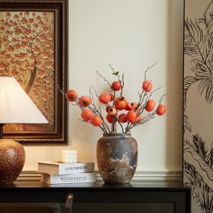 Goodsright Decor Rustic Vase for Home Decor, Farmhouse Terracotta Vases, Stone Vases, Large Vases for Living Room Decor, Rustic Flower Vase Decoration for Living Room