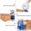 Goodsright Decor 3 Pcs Rabbit Pot Rabbit Garden Statue Desk Flower Pot Vintage Vase Planter Dinner Table Decor Oddish Flower Pot Pots Large Indoor Plant Pot Bunny Animal Resin Bonsai Pot