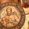 81afBC5-jcL._AC_SL1000 Goodsright Decor St. Francis Wood Carving Ornament Religious Idol Natural Wood Carving Wall Decor Pendant Desk Wooden Ornament Home Decor (200 * 200 * 18mm)