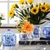 Goodsright Decor Set of 6 Small Blue and White Porcelain Vases Marble Vases Blue Chinoiserie Decor Gifts Ceramic Flower Vases Porcelain Classic Decor for Home Table Centerpieces Bookshelf(Fresh)