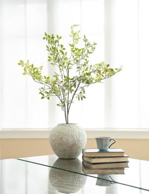 Goodsright Decor White Ceramic Vase Flower Vase, Big Textured Vase for Centerpieces, Kitchen, Living Room, Bedroom Decor Gifts (8" x 8.5" x 8.5")