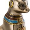 Goodsright Decor Top Collection Goddess Bastet Statue - Ancient Egyptian Goddess of Protection Sculpture in Premium Cold Cast Bronze - 8-Inch Collectible Fertility Cat Figurine