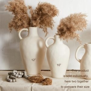 81h7nD04avL._AC_SL1500 Goodsright Decor White Ceramic Decor Vase BlossoME 12??H Large Pottery for Flowers Pampas Grass,Boho Modern Rustic Farmhouse Decoration for Livingroom Bedroom Kitchen Entryway Console Table Countertop Shelves