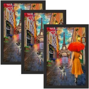 Goodsright Decor 16X20 Brown Picture Frame Solid Wood 16x20 Frame, Wall mounting Puzzle Frame 16x20 Poster Frame without Mat for home Decoration, 3 Pack