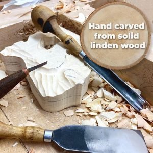 Goodsright Decor Hand-Carved Wooden Bison Statue - Artistic Wood Figurine of The American Buffalo - Collectible Wildlife Accent for Home Decor - Natural Brown Finish, 5.2 Inches