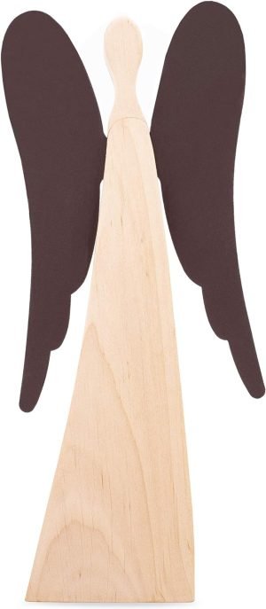 81ryc2INSGL._AC_SL1500 Goodsright Decor Wooden Guardian Angel Figurines for Love, Peace, Inspiration - Remembrance Angel Collectible Statue - Christmas Wood Angel Decor - Rustic Angel Gift in Memory of Loved Ones - Medium