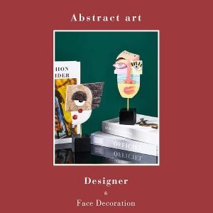 Goodsright Decor 4 PCS - Handcrafted Statues Resin Abstract Sculpture for Home Decor Modern,African Art Tribal Figurines Decorations Items Accents Influencer Picks for Bookshelf,TV Stand,Living Room,Nightstand