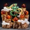 Goodsright Decor Shenron Statue Set Resin Dragon Statue + 3.5cm Crystal Ball Set of 7 + 0.71kg Mountain Stands Suitable for Party Decoration Lovers Collectibles(Shenron Statue Set)