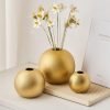 Goodsright Decor Ceramic Vase Set of 3 for Modern Home Decor, Boho Vase White Round Vase Minimalist Decorative Vase for Table Centerpiece Wedding Dining Living Room Office Entryway Coffee Table Decor