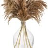 Goodsright Decor Large Glass Tall Floor Vase, 15in Glasseam Farmhouse Clear Vase Decor, Oversized Modern Big Jug Vase, Recycled Blown Decorative Pampas Vase for Flowers Living Room Home Decorations