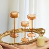 Goodsright Decor 6 Pieces Glass Candleholders Tea Light Candle Holders Clear Wedding Hurricane Tall Elegant Ideal for Dining Party Home Decor Parties Table Settings Gifts