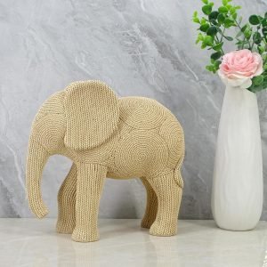 Goodsright Decor Classic durable type woolen resin elephant statue for home decoration ornaments, elephant sculptures home decor??Decoration Ornaments for Living Room,Table Centerpiece, Shelf, Office Decor