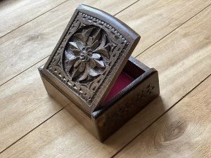 Goodsright Decor Handmade Armenian Jewelry Box made of Walnut wood (Hardwood) with Beautiful Ornaments, Gift, Souvenir, Carved Wooden Box
