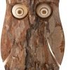 Goodsright Decor Wooden Owl Figurines Home Decorations - Large Decorative Rustic Owl Statue for Living Room - Wood Animal Figurine Night Owl Tabletop Ornaments - Hand Carved Gift for Owls Lovers - Large