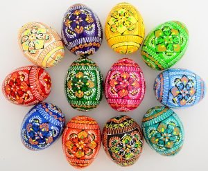 91ZTvku_iFL._AC_SL1500 Goodsright Decor Easter Painted Eggs Wooden Ukrainian Pysanky Pysanka. Polish Pisanki. Czech Kraslice. Set of 12