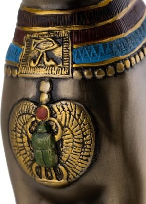 Goodsright Decor Top Collection Goddess Bastet Statue - Ancient Egyptian Goddess of Protection Sculpture in Premium Cold Cast Bronze - 8-Inch Collectible Fertility Cat Figurine