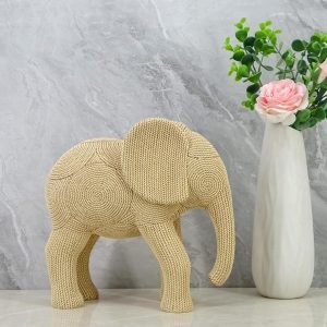 Goodsright Decor Classic durable type woolen resin elephant statue for home decoration ornaments, elephant sculptures home decor??Decoration Ornaments for Living Room,Table Centerpiece, Shelf, Office Decor