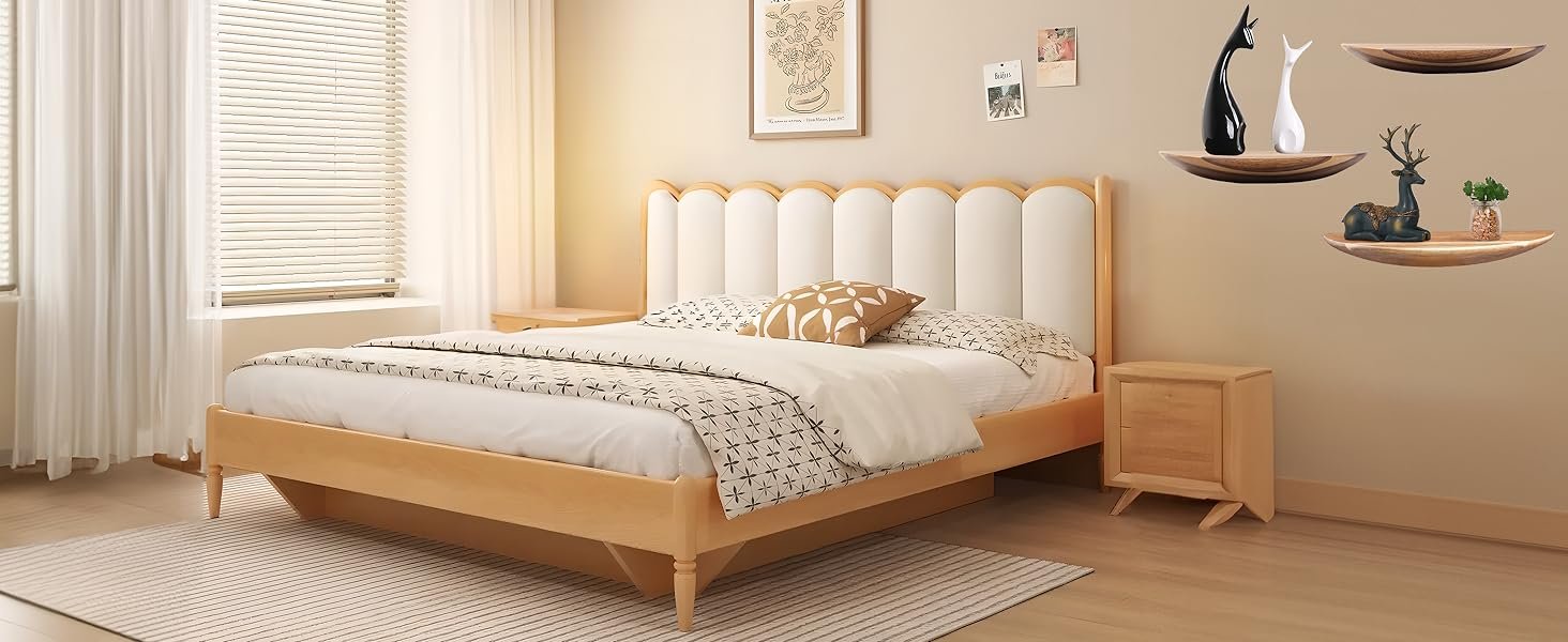 FLOATING WOOD SHELVES FOR BEDROOM