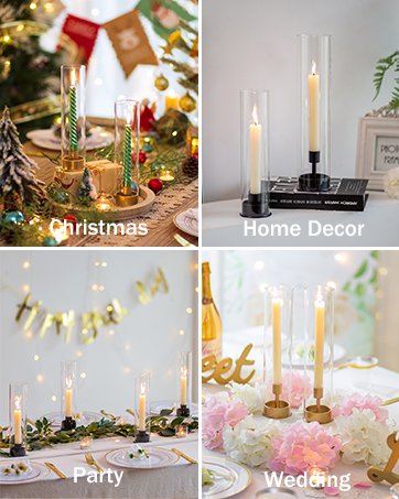 Hurricane Candlesitck Holder for Tapers, table centerpiece