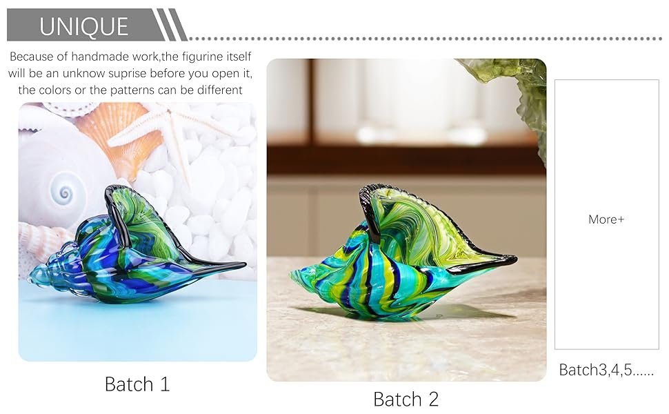 Blowm Glass Conch Figurine