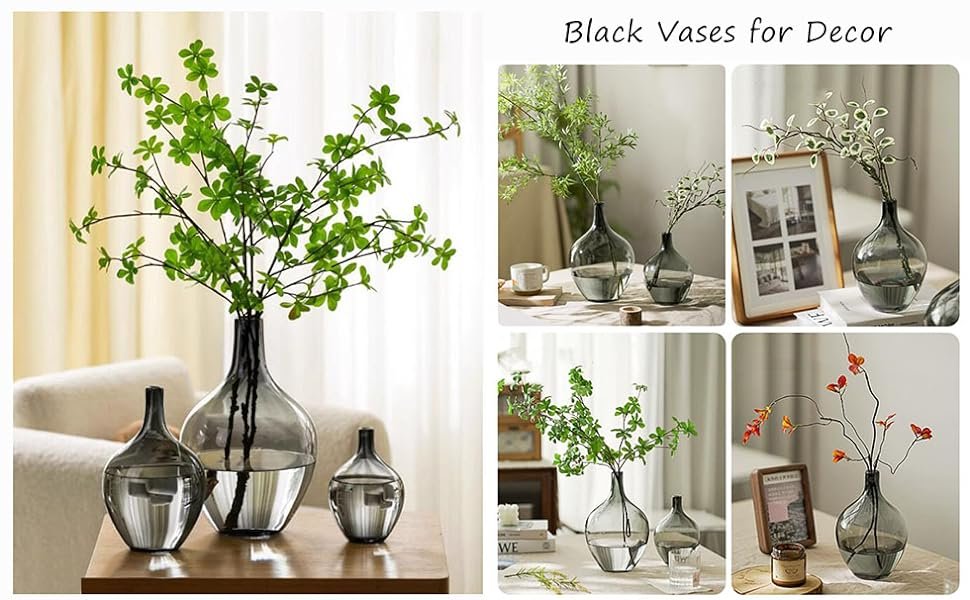 black vases for centerpieces Tall Vases for Floor Big Glass Vase large vase tall vase