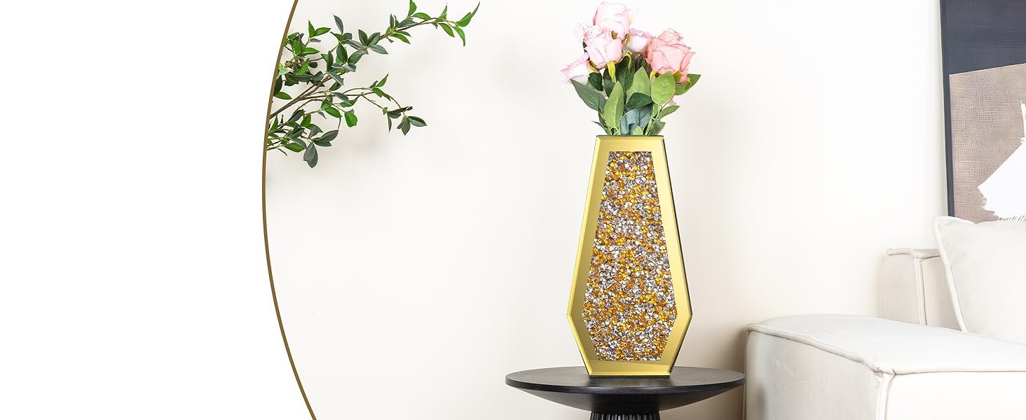 gold vase